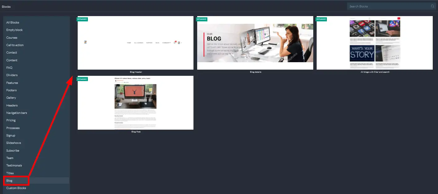 Blog dynamic blocks Blog dynamic blocks