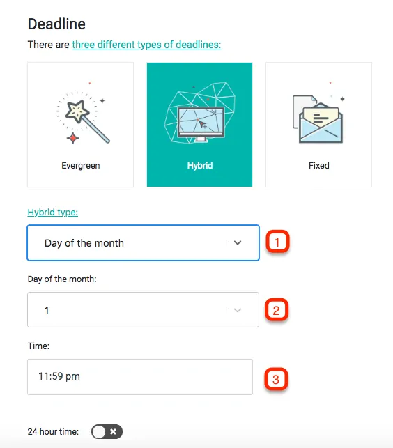Deadline Funnel - Campaign Settings Hybrid Day of Month How To Use Deadline Funnel In Your Online Course 10