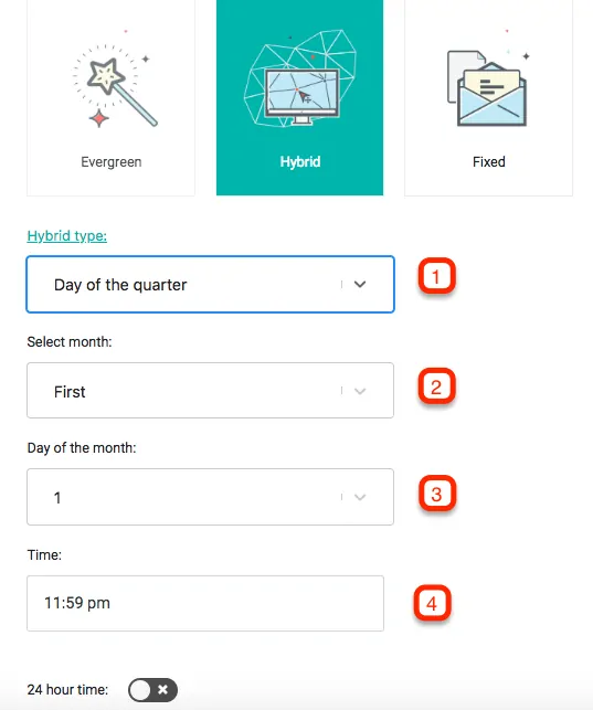 Deadline Funnel - Campaign Settings Hybrid Day of Quarter How To Use Deadline Funnel In Your Online Course 11