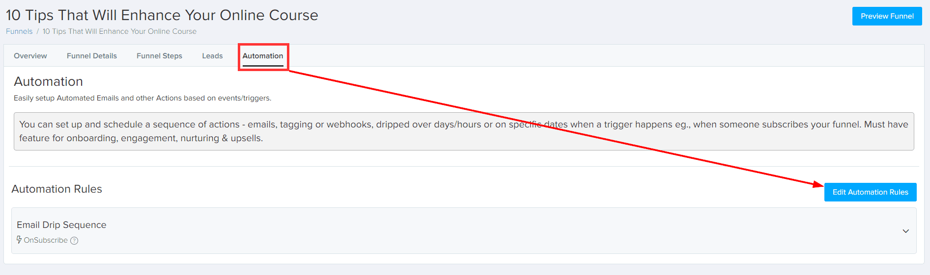 Edit Automation Rules Edit Automation Rules