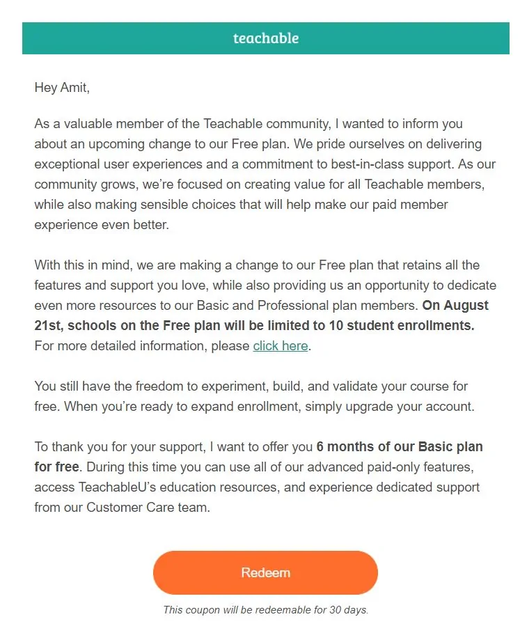 Teachable Free Plan Changes and Alternatives to Teachable 1