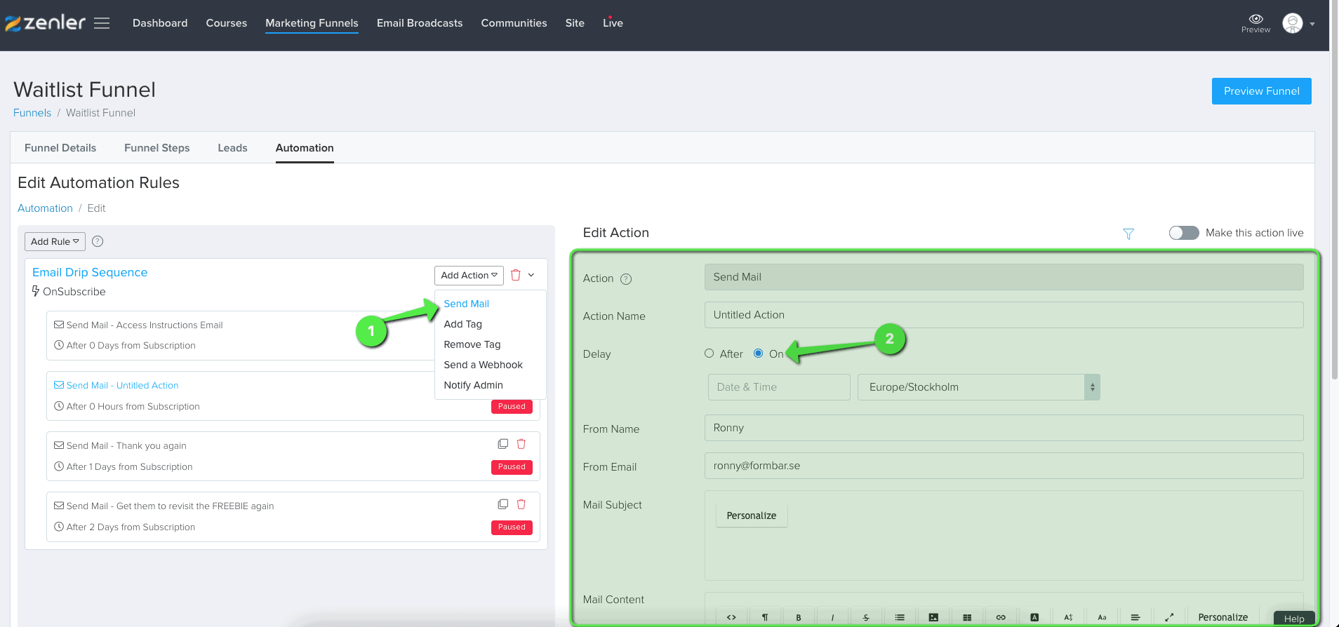Email content Email content
