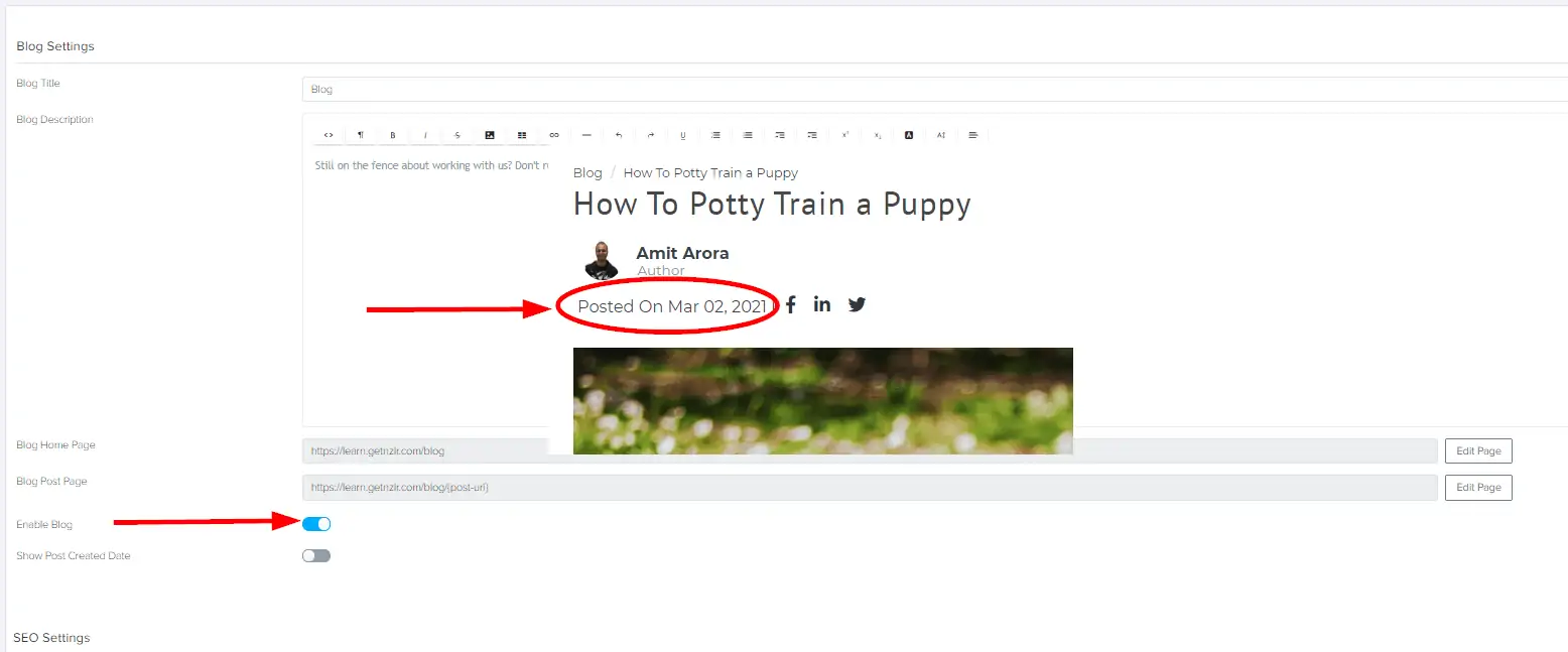 Post created date Post created date