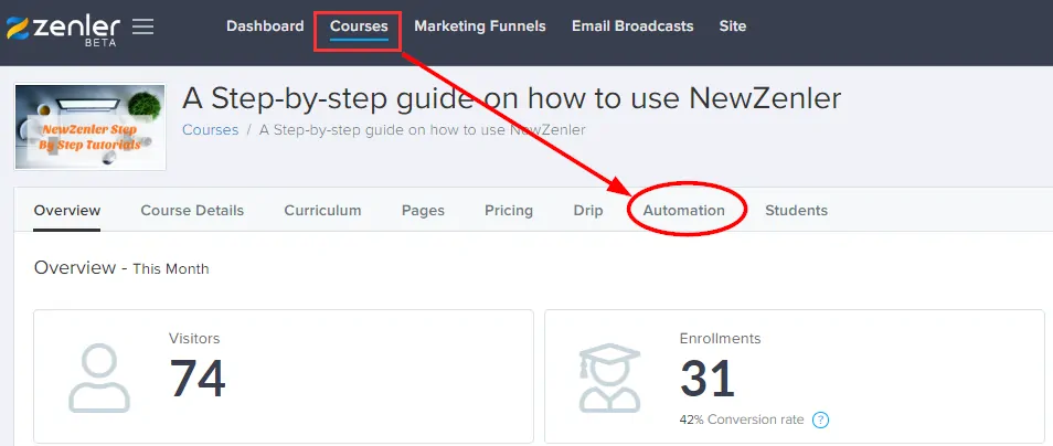 How to Send Automated Emails With New Zenler 1