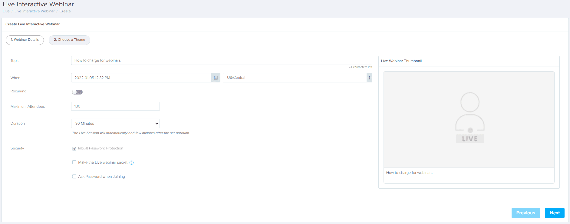 Step 2 - Add details