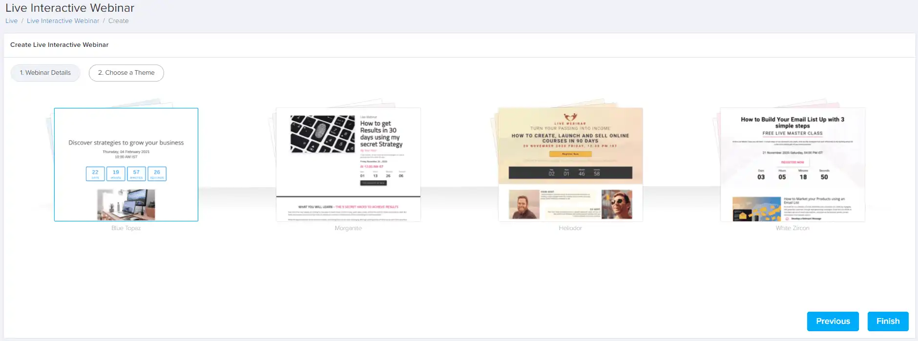 Step 3 - Choose template
