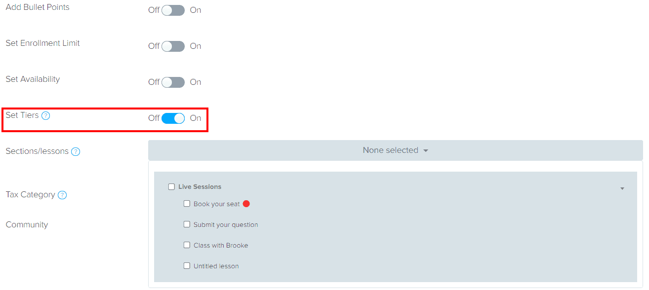 Tiered Pricing in Zenler