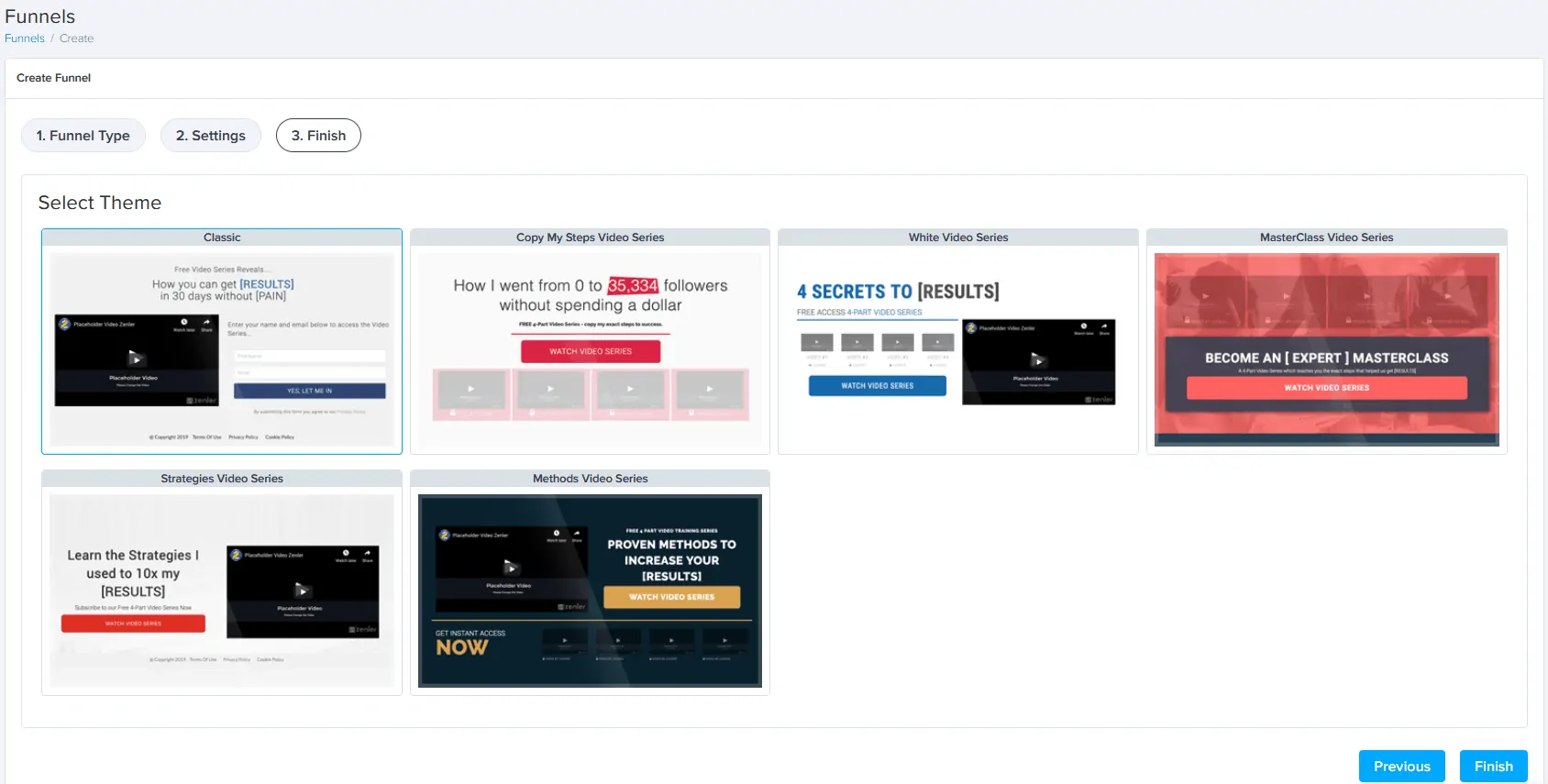 Video marketing funnel templates