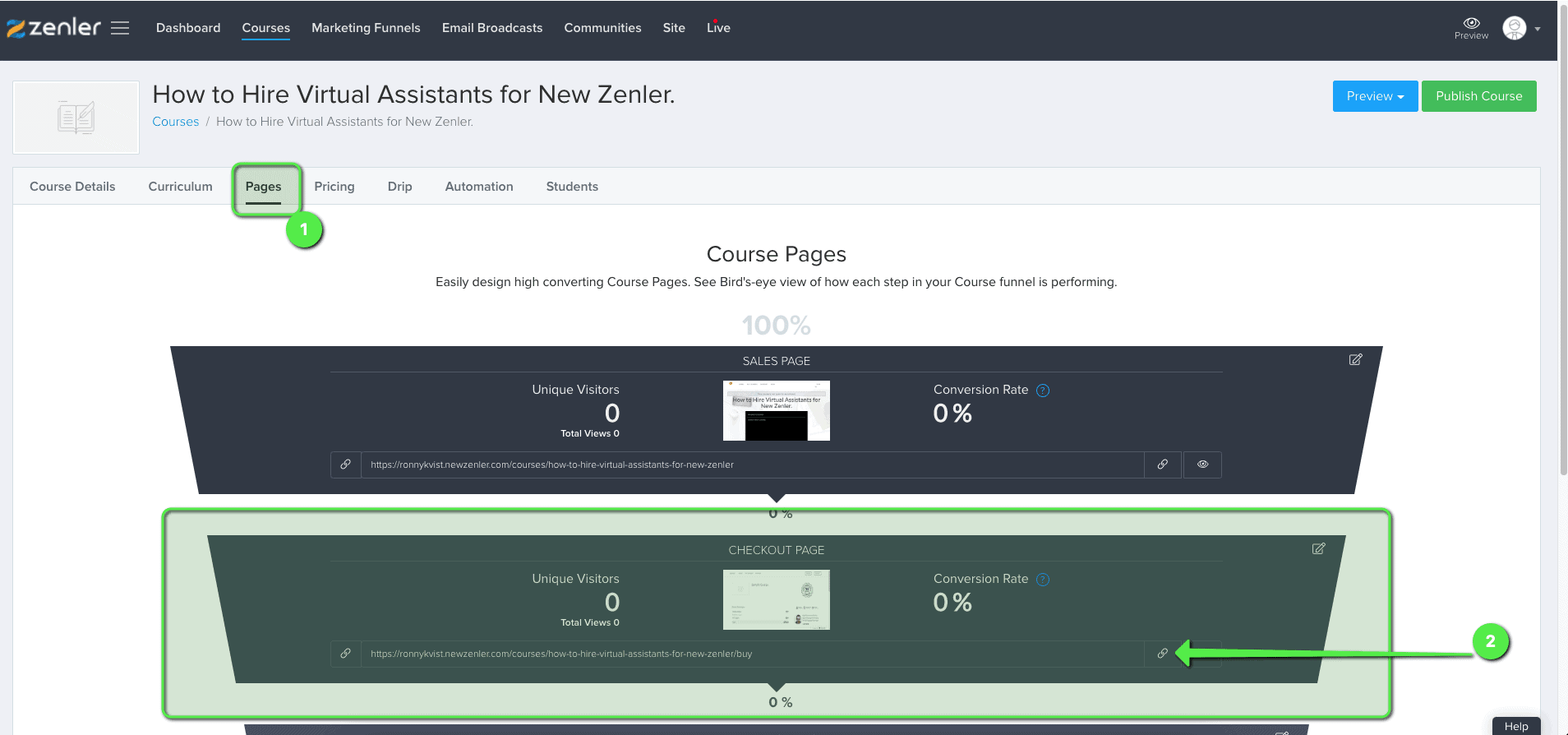 copy the checkout page link copy the checkout page link