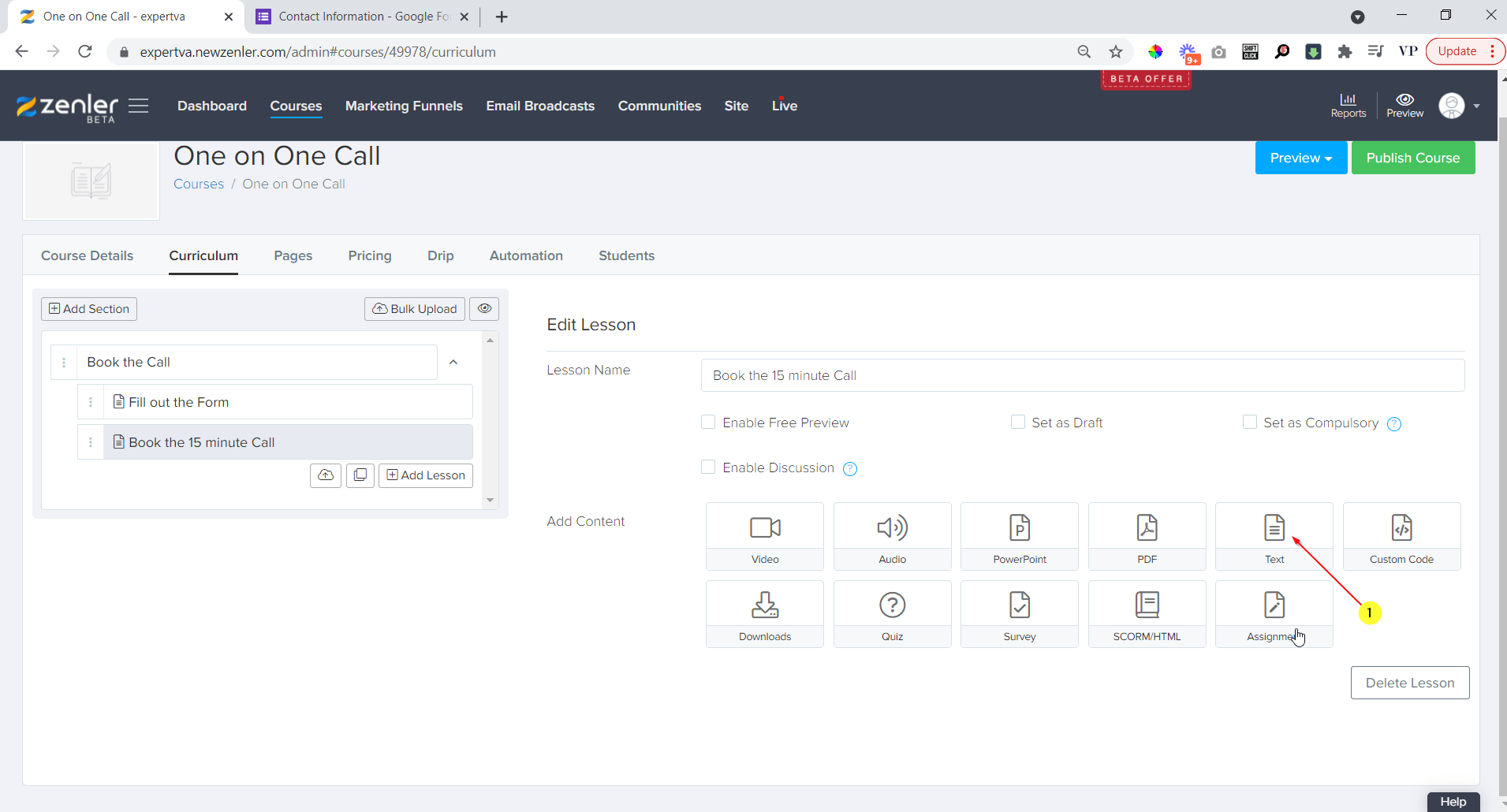 go back to course curriculum and click on text go back to course curriculum and click on text