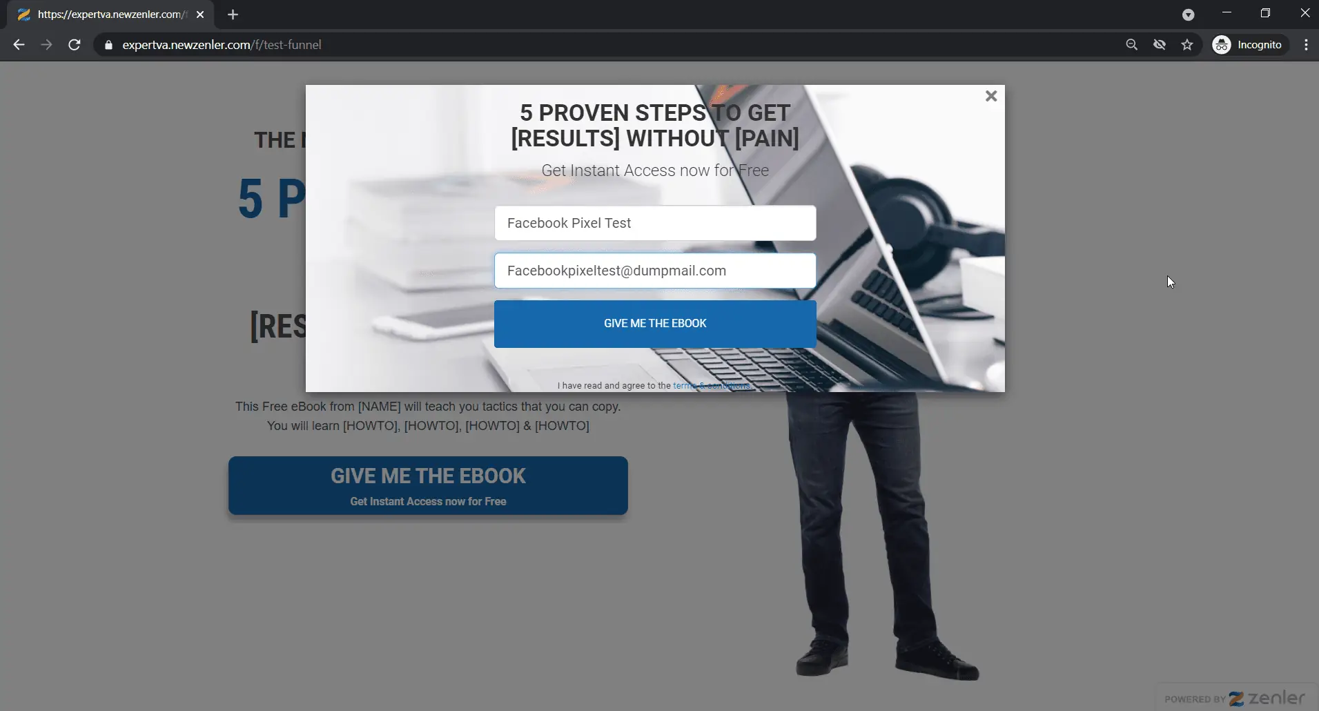 open a marketing funnel and sign in as a lead open a marketing funnel and sign in as a lead