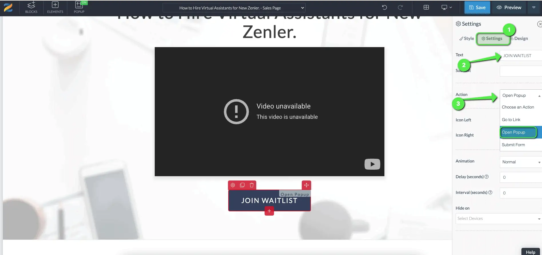 set action and change the text set action and change the text