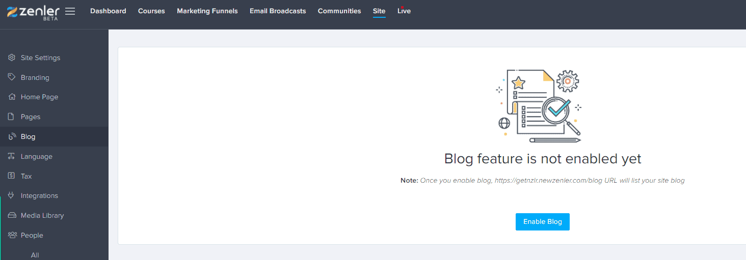 step 1 - enable blog step 1 - enable blog