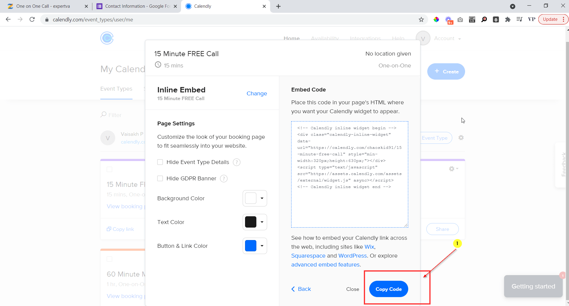 you can further customize if you want once you are done click on copy code you can further customize if you want once you are done click on copy code
